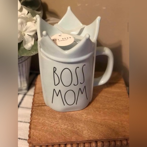 Rae Dunn Other - Rae Dunn NWT “Boss Mom” Blue Mug